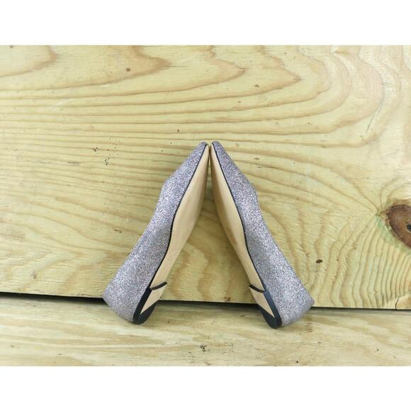 Jimmy Choo Romy Glitter Sliver Rainbow Pointed Flats Italy 36 NWOB - Picture 5 of 8